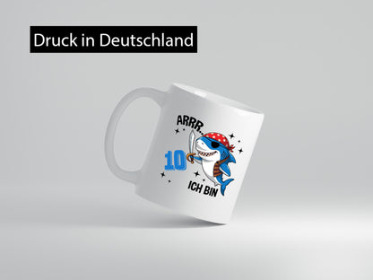 10. Geburtstag | 10 Jahre Arr Pirat Hai Piraten Geschenkidee Humor Tasse