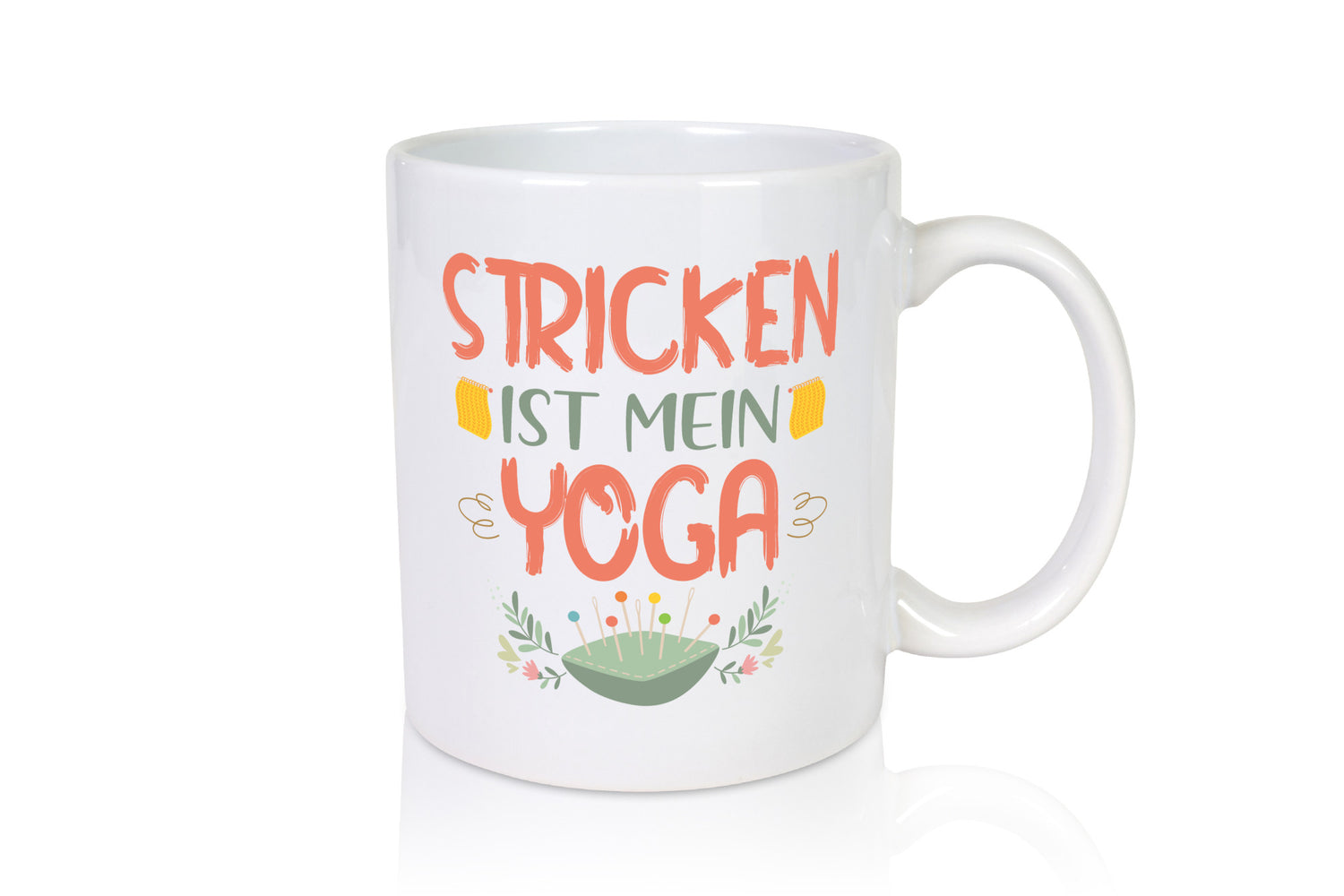 Stricken ist mein Yoga | Sticken Wolle Geschenkidee Humor Tasse