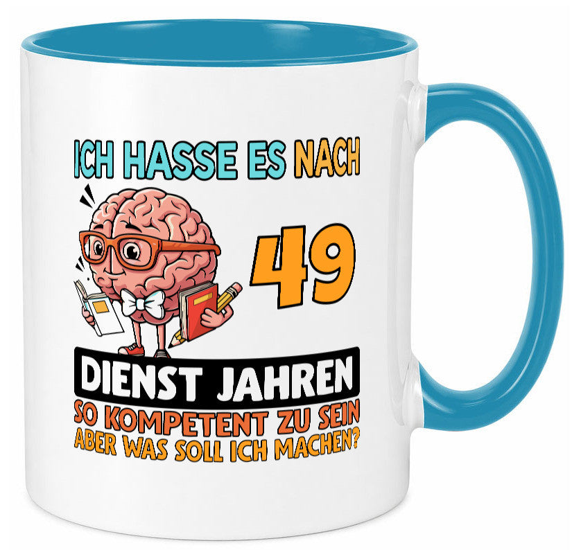 49 Dienstjahre | Arbeit Kompetent Humor Kollegen Büro Geschenkidee Tasse