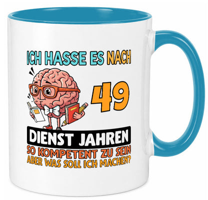 49 Dienstjahre | Arbeit Kompetent Humor Kollegen Büro Geschenkidee Tasse