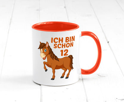 12. Geburtstag | Ich bin schon 12 Pferde Pony Geschenkidee Humor Tasse