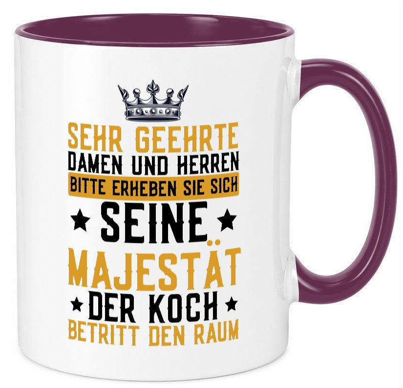Seine Majestät der Koch | Küchenchef Restaurant Beruf Geschenkidee Arbeit Tasse