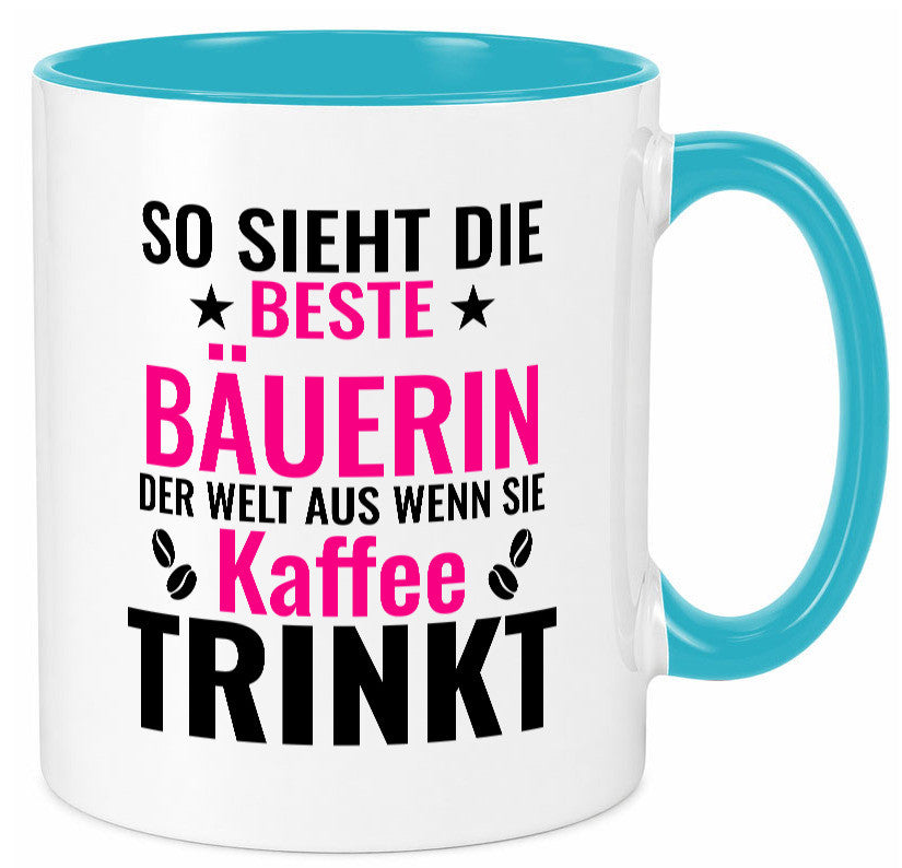 Kaffee trinkt: Bäuerin | Bauernhof Landwirtschaft Geschenk Humor Geschenkidee