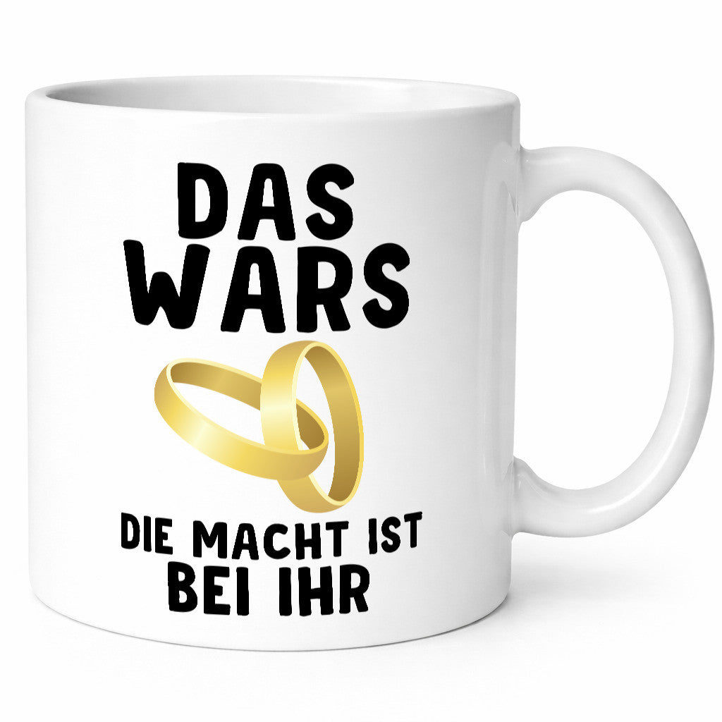 Die macht ist bei ihr | Hochzeit Tasse Ehemann Ehe Geschenk Humor Geschenkidee