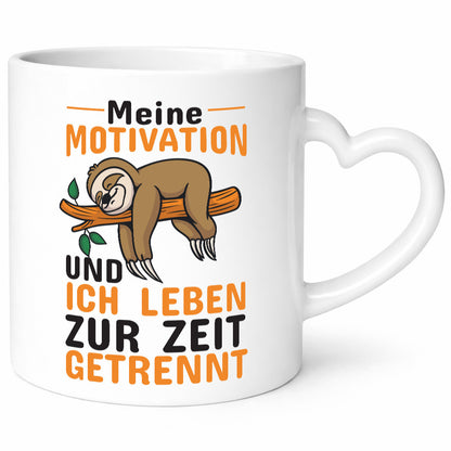 Keine Motivation | Faultier Tasse Büro Humor faul Geschenk Arbeit Kollegen