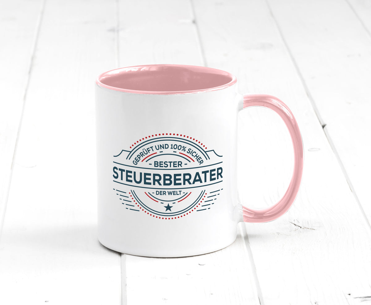 Geprüft und sicher: Steuerberater | Steuern Geschenk Humor Geschenkidee Tasse