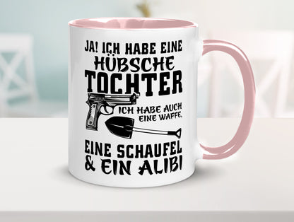 Hübsche Tochter Geschenk Familie Geschenkidee lustiger Spruch Tasse