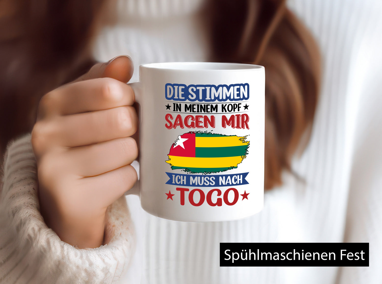 Togo | Urlaub Stimmen in meinem Kopf Traumland Humor Geschenkidee Tasse