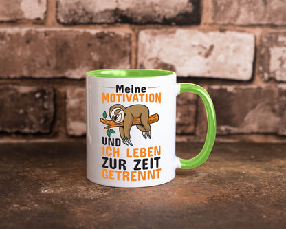 Keine Motivation | Faultier Tasse Büro Humor faul Geschenk Arbeit Kollegen