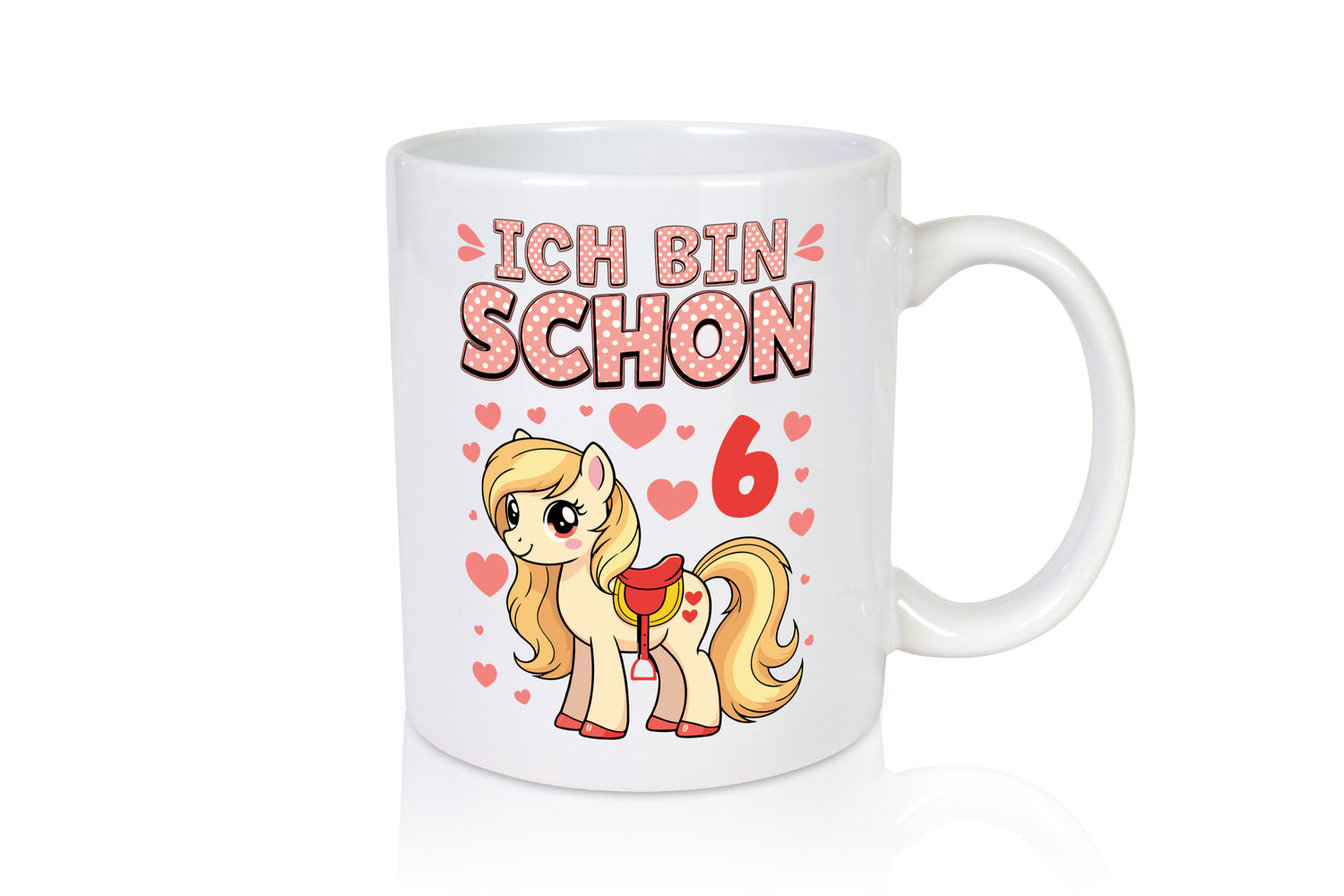 6. Geburtstag | 6 Jahre Mädchen Reiten Pony Geschenkidee Humor Tasse