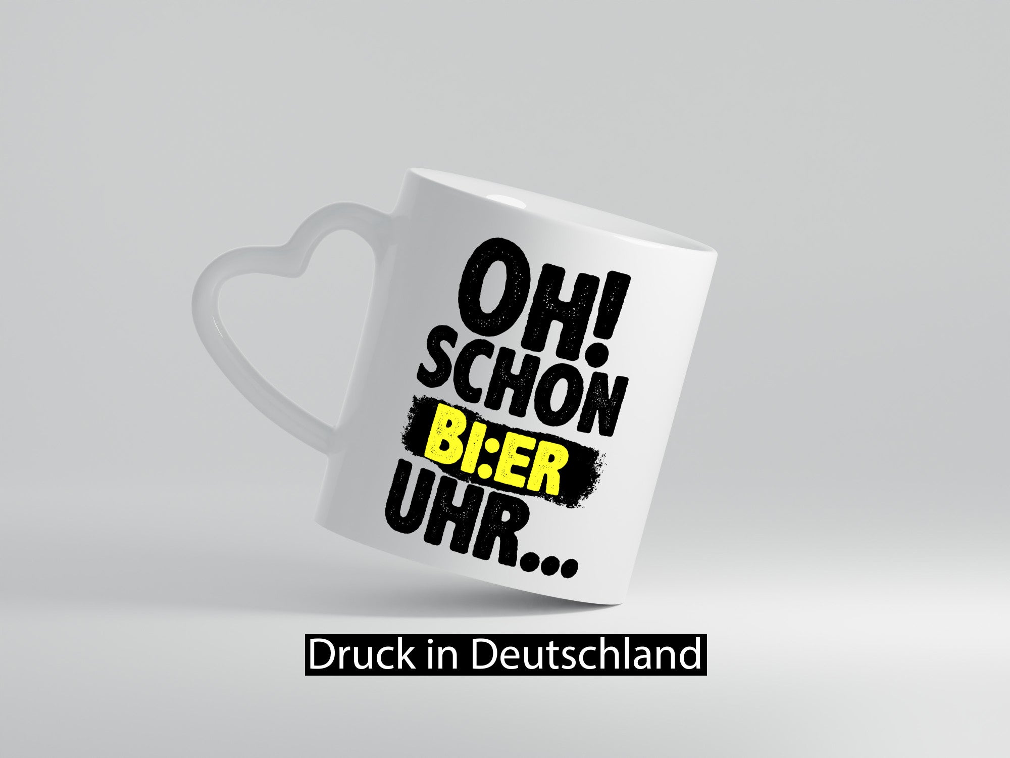 Oh! schon Bier Uhr | Männer Humor lustiger Spruch Geschenk Geschenkidee Tasse