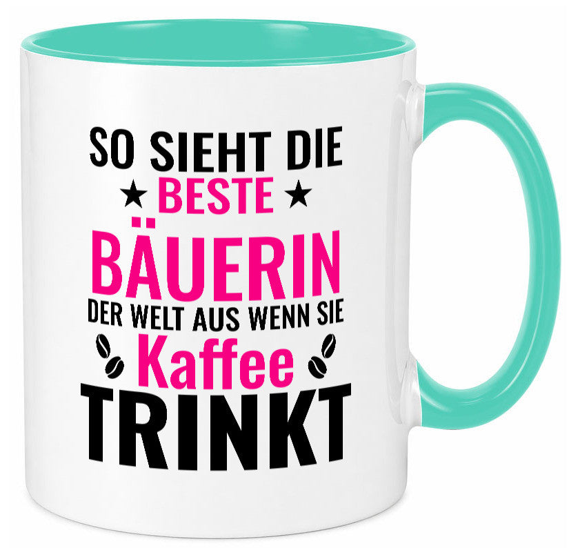 Kaffee trinkt: Bäuerin | Bauernhof Landwirtschaft Geschenk Humor Geschenkidee