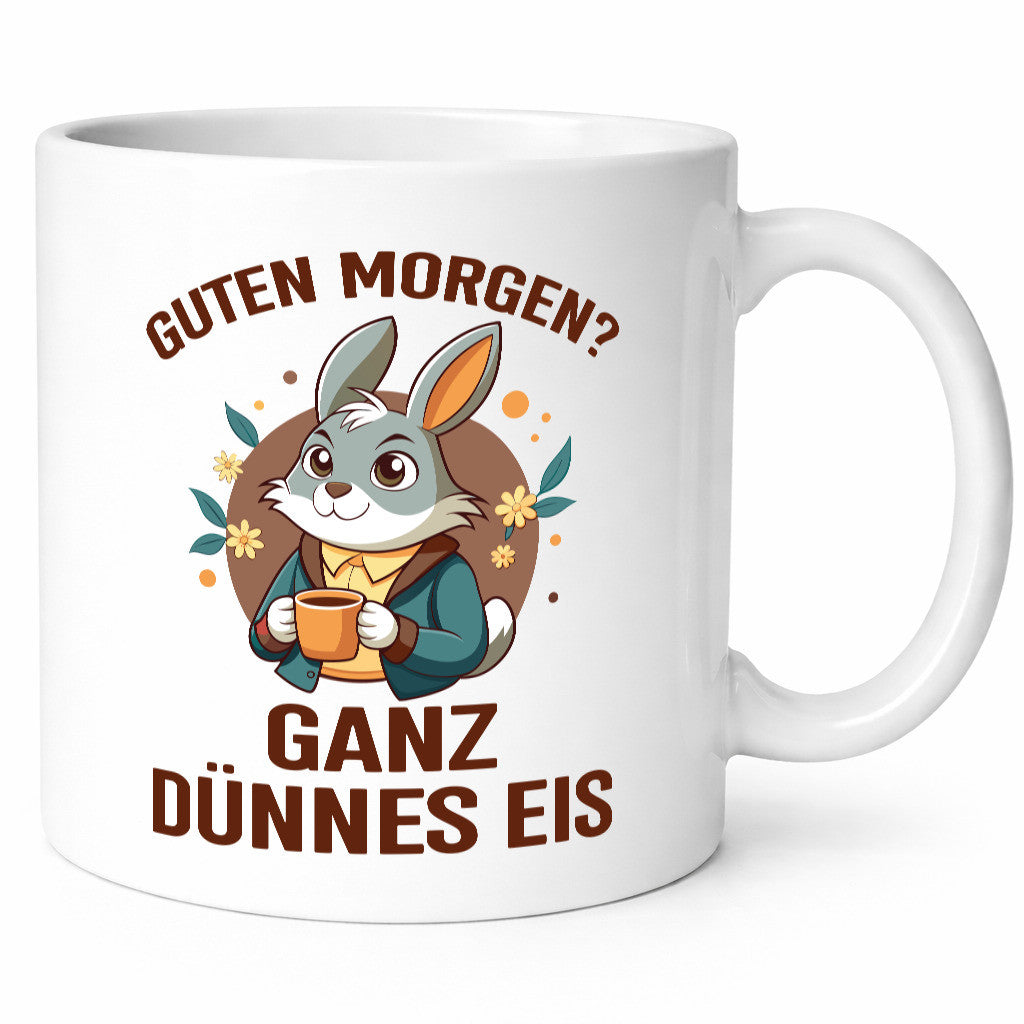 Good Morning? Very Thin Ice | Rabbit Bunny Humour Gift Idea Mug