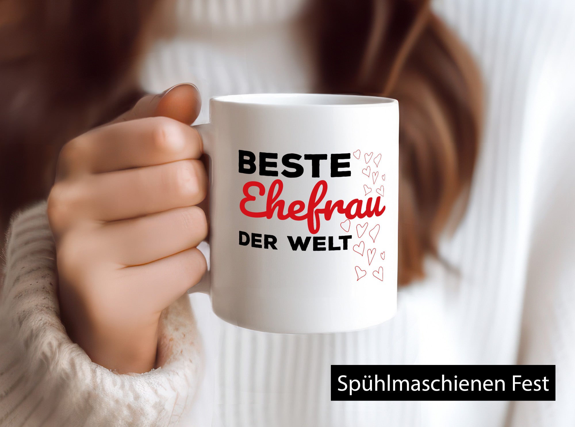 Beste Ehefrau | Ehe Tasse Hochzeitstag Romantik lustiger Spruch Geschenk