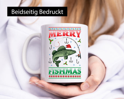 Merry Fishmas | Ugly Christmas Angler Angeln lustiger Spruch Geschenk Humor