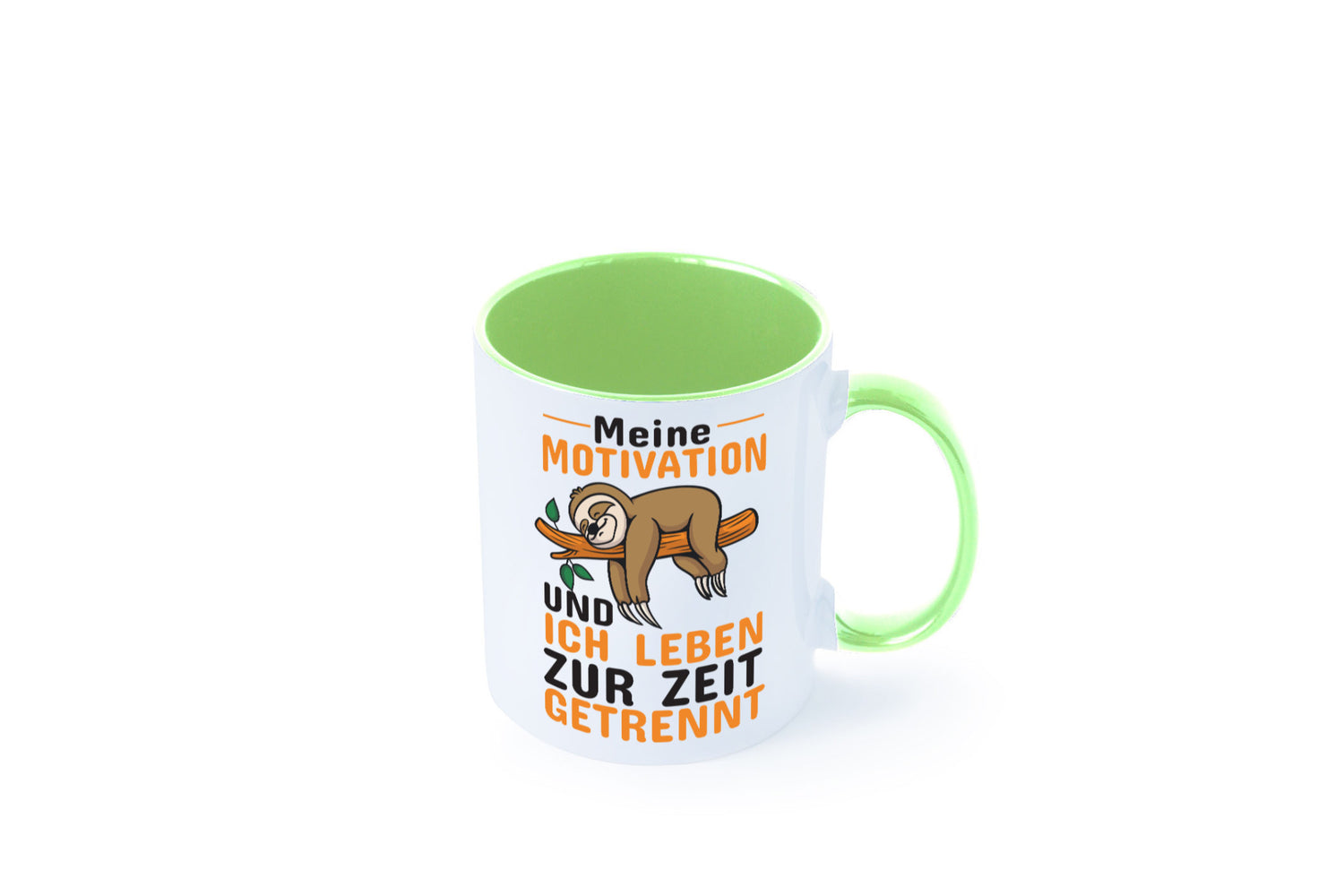 Keine Motivation | Faultier Tasse Büro Humor faul Geschenk Arbeit Kollegen