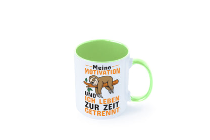 Keine Motivation | Faultier Tasse Büro Humor faul Geschenk Arbeit Kollegen