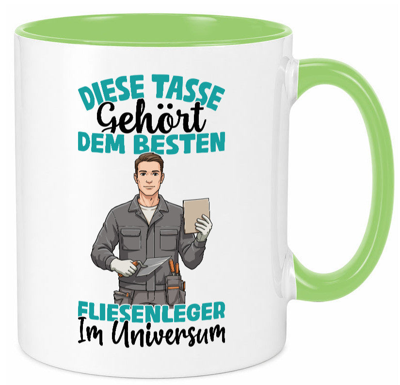 Im Universum: Fliesenleger | Fliesenlegen Bau Geschenk Humor Geschenkidee