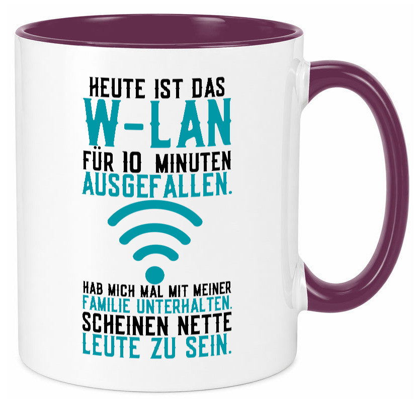 10 Minuten W-Lan Ausfall | Nerd Computer PC Gamer lustig Humor Geschenkidee Tasse