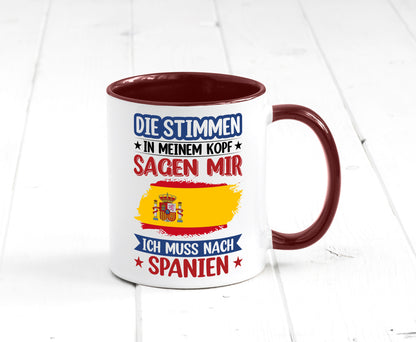 Spanien | Urlaub Stimmen in meinem Kopf Traumland v2 lustiger Spruch Geschenk