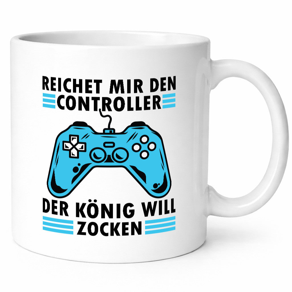 König will zocken | Controller Geschenk Humor Geschenkidee lustiger Spruch Tasse