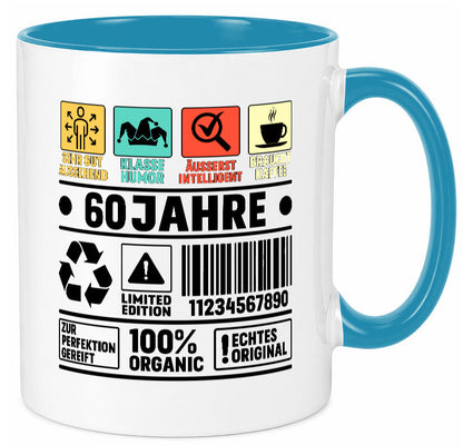 60. Geburtstag | 60 Jahre Humor Limited Edition Geschenkidee Tasse