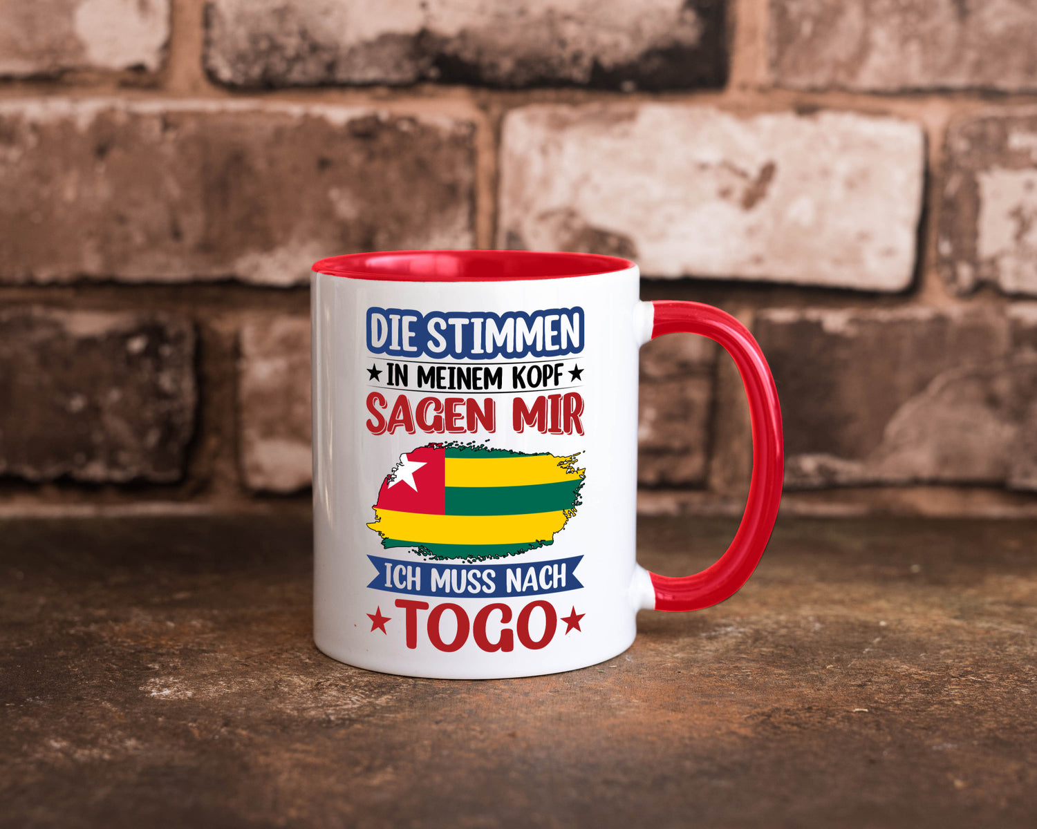 Togo | Urlaub Stimmen in meinem Kopf Traumland Humor Geschenkidee Tasse