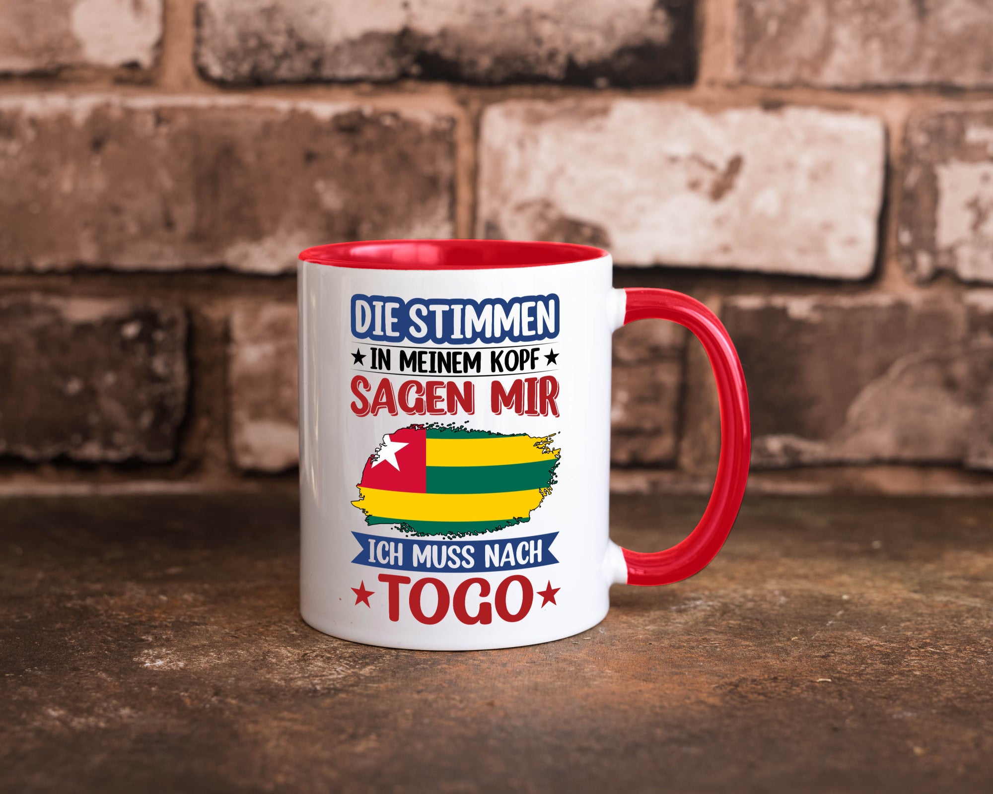 Togo | Urlaub Stimmen in meinem Kopf Traumland Humor Geschenkidee Tasse