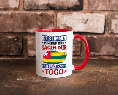 Togo | Urlaub Stimmen in meinem Kopf Traumland Humor Geschenkidee Tasse