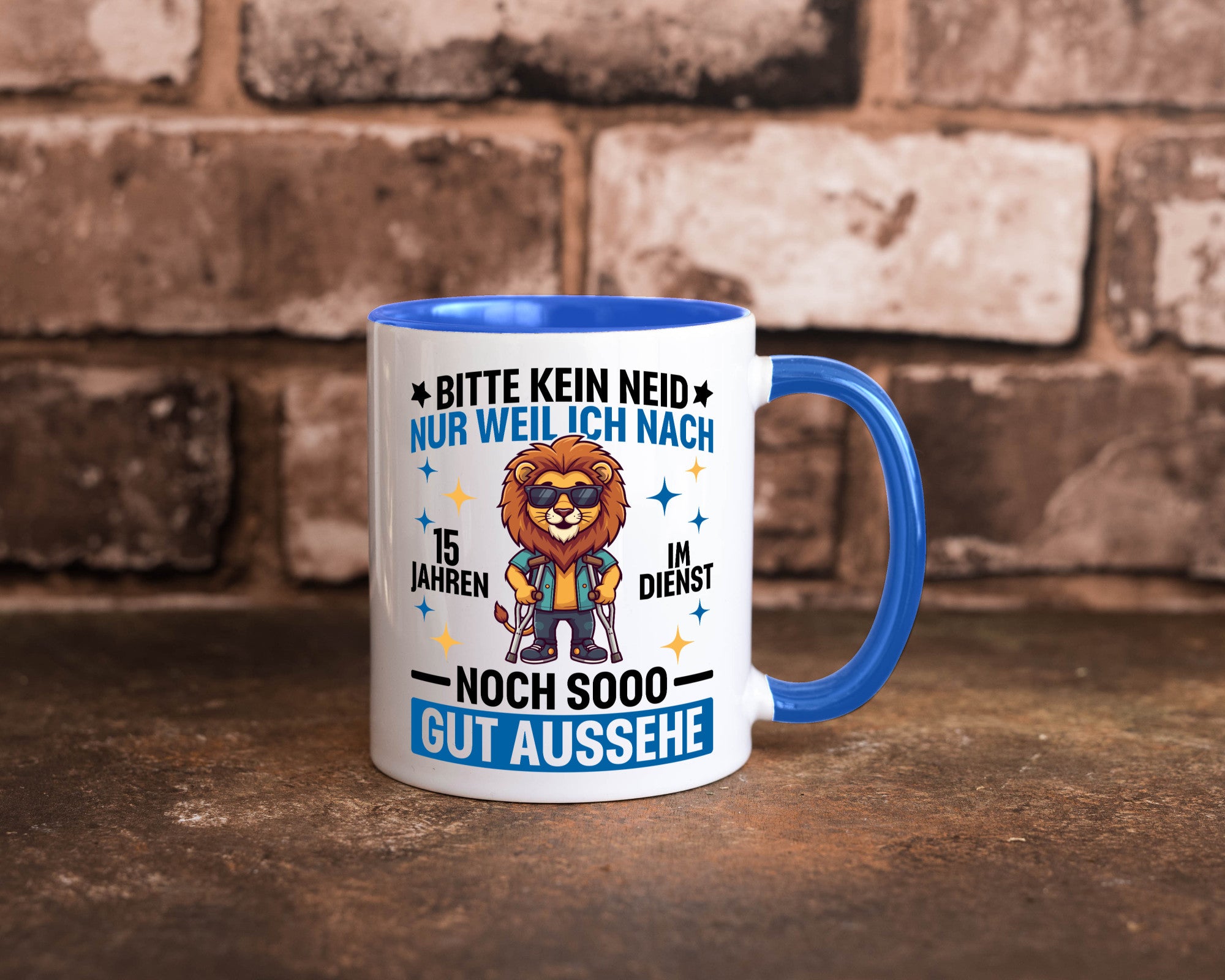 15 Jahre im Dienst | Arbeitsjubiläum Arbeit lustig Kollegen Büro Geschenk Tasse