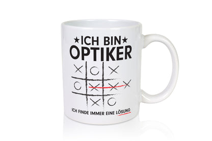 Löse Probleme: Optiker | Augenoptiker Geschenkidee Humor Tasse