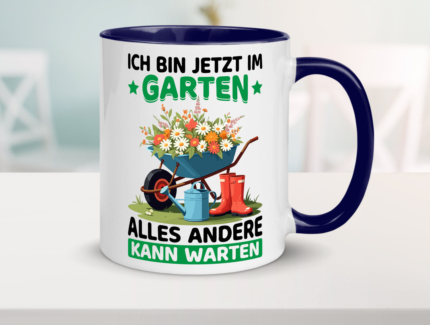 Im Garten alles andere kann warten | Gärtner Gartenarbeit Geschenk Arbeit