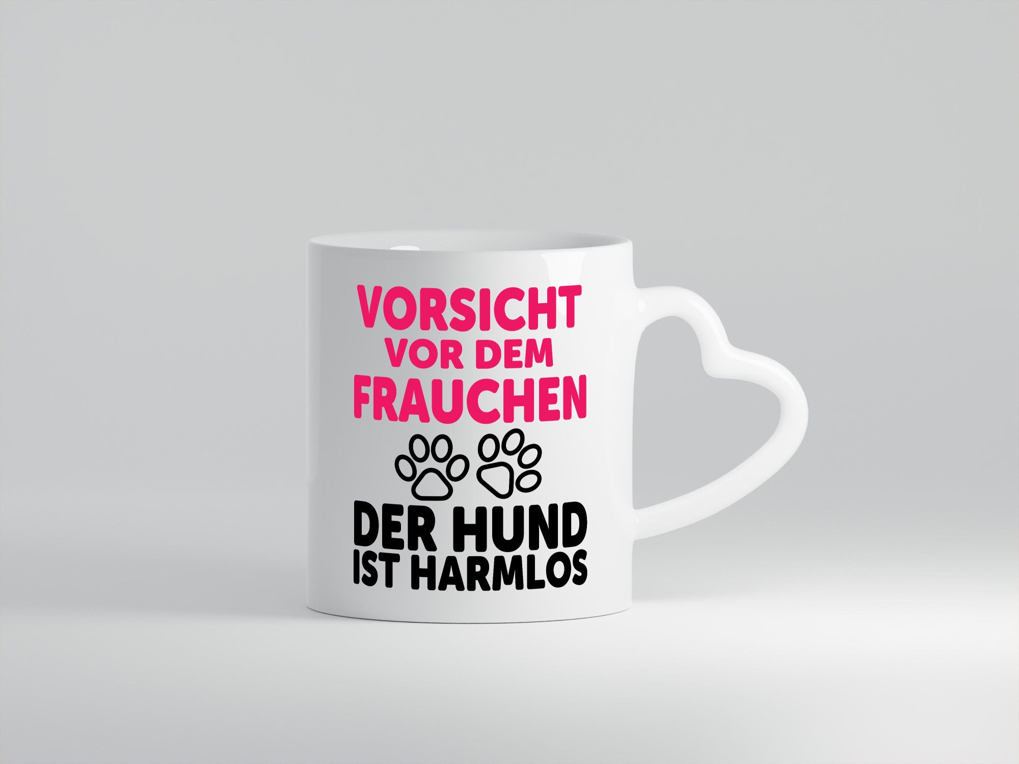Vorsicht vor dem Frauchen der Hund ist Harmlos | Geschenk Tierliebhaber Humor