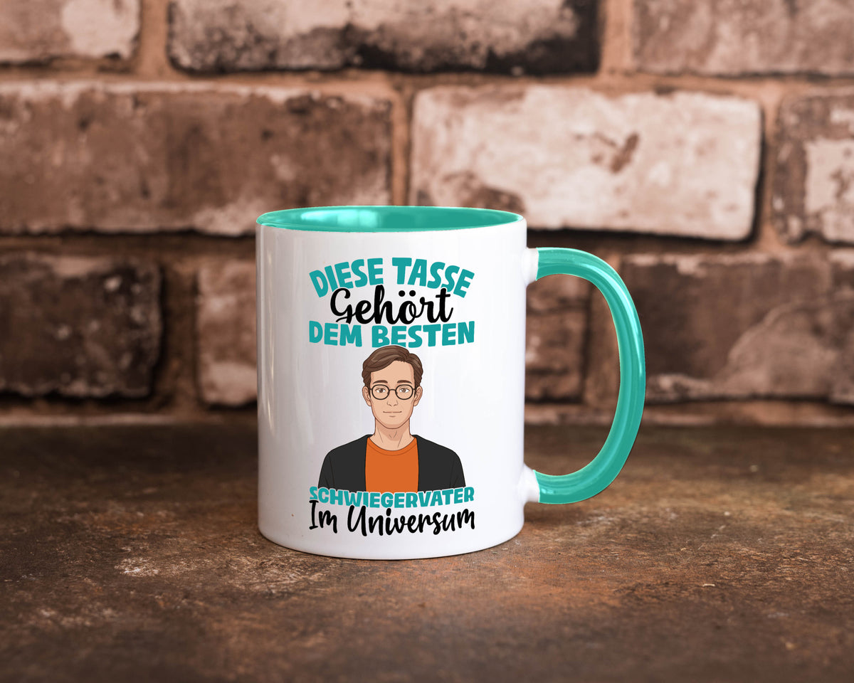 Im Universum: Schwiegervater |Schwiegersohn | Beziehung Geschenkidee Familie Tasse