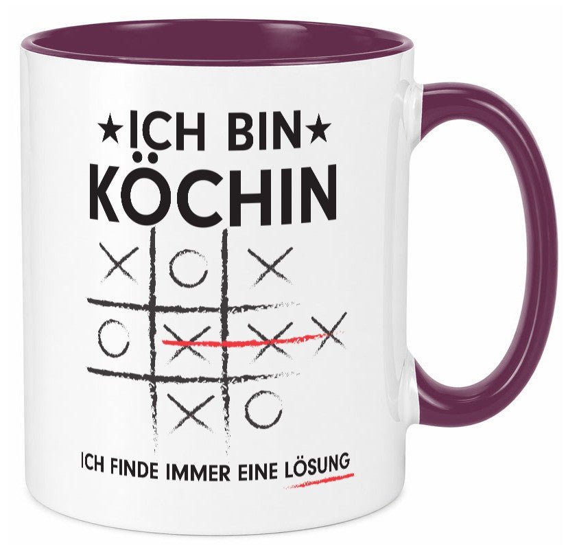 Löse Probleme: Köchin | Chefköchin Chefkoch lustig Arbeit Kollegen Büro Tasse