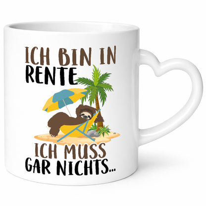 Ich bin in Rente | Faultier Rentner Ruhestand Geschenk Jubiläum lustiger Spruch