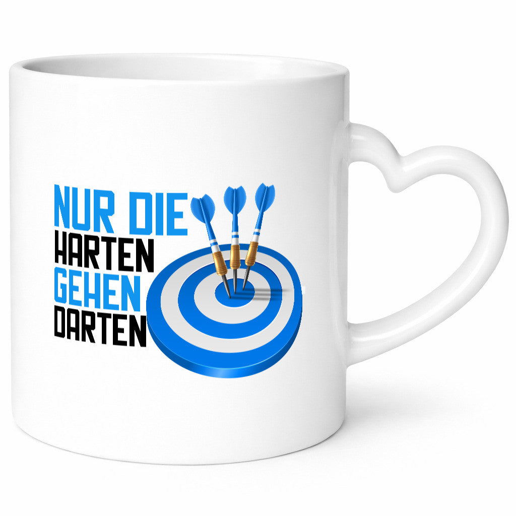 Nur die Harten gehen Darten | Dart Dartspieler Pfeile Humor Geschenkidee Tasse