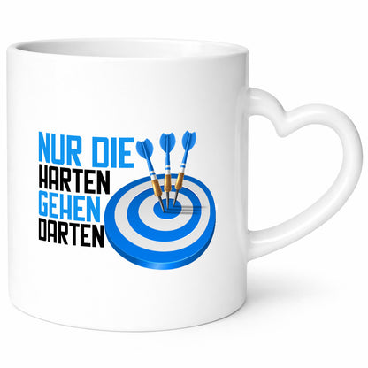 Nur die Harten gehen Darten | Dart Dartspieler Pfeile Humor Geschenkidee Tasse