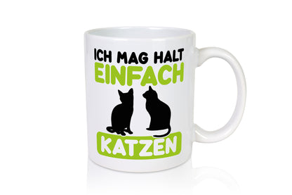 Ich mag Katzen | Tierfreund Katzenliebhaber süßer Comic Geschenk Tierliebhaber