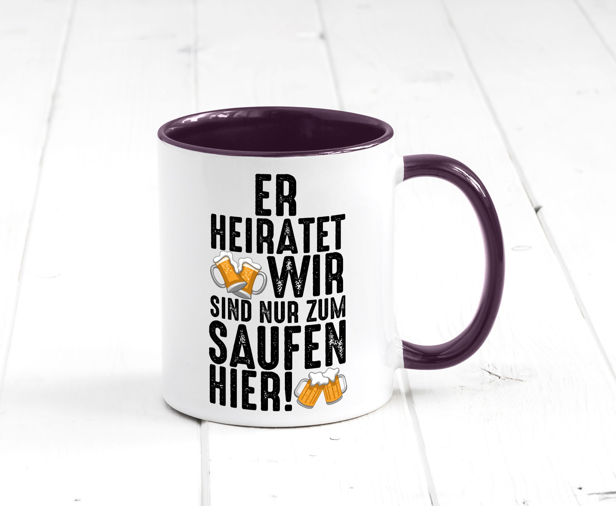 JGA | Er heiratet Junggesellenabschied Polterabend v2 lustiger Spruch Geschenk
