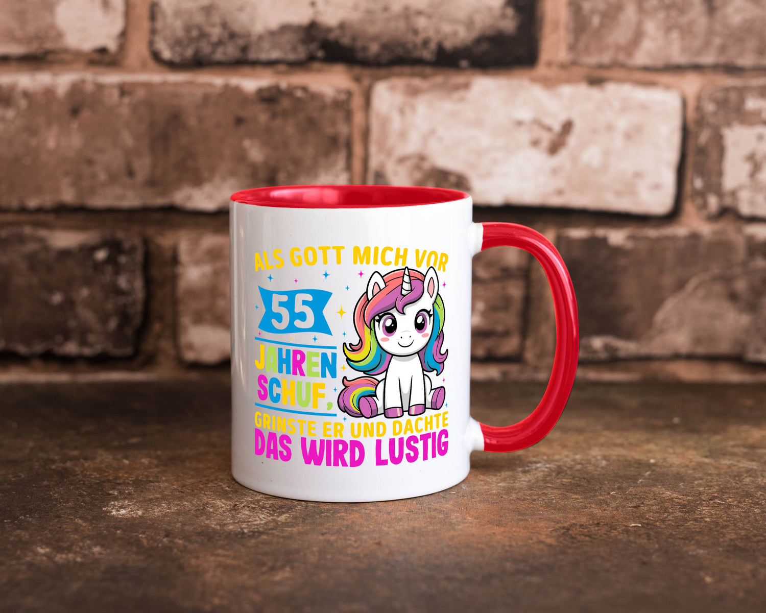 55. Geburtstag | Als Gott mich schuf 40 Jahre v2 lustiger Spruch Geschenk