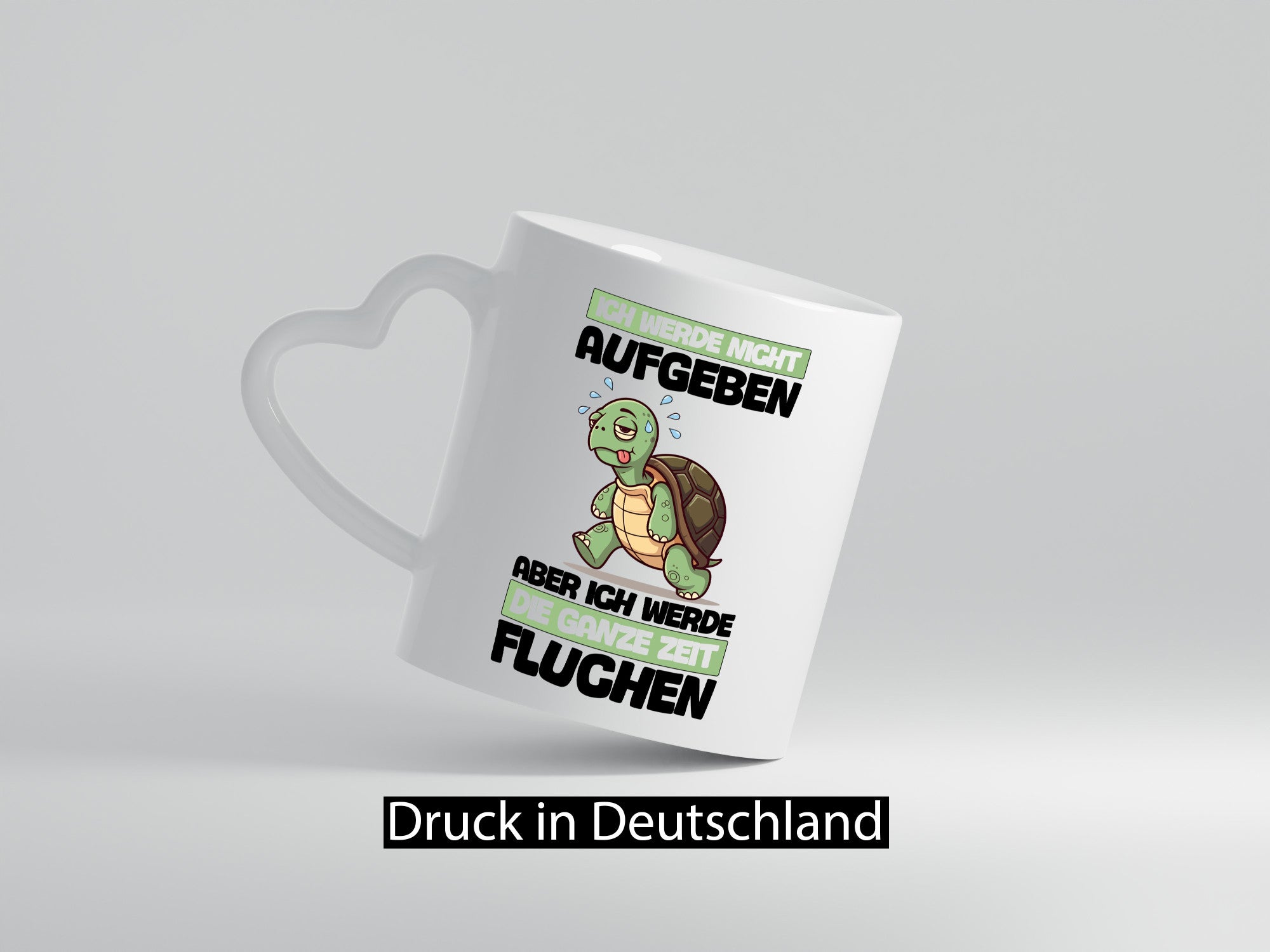 Ich geb nicht auf werde aber fluchen | Schildkröte Joggen v2 Humor Geschenkidee