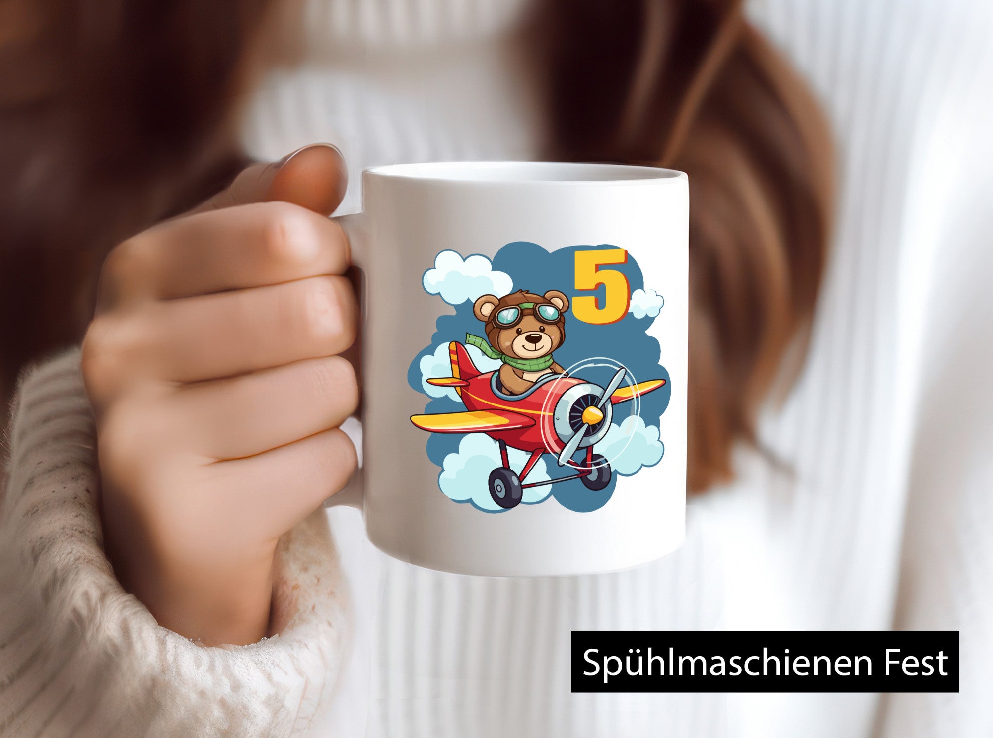 5. Geburtstag | 5 Jahre Kinder Pilot Flugzeug Geschenkidee Humor Tasse
