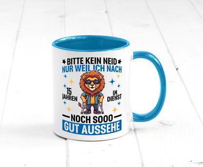 15 Jahre im Dienst | Arbeitsjubiläum Arbeit lustig Kollegen Büro Geschenk Tasse