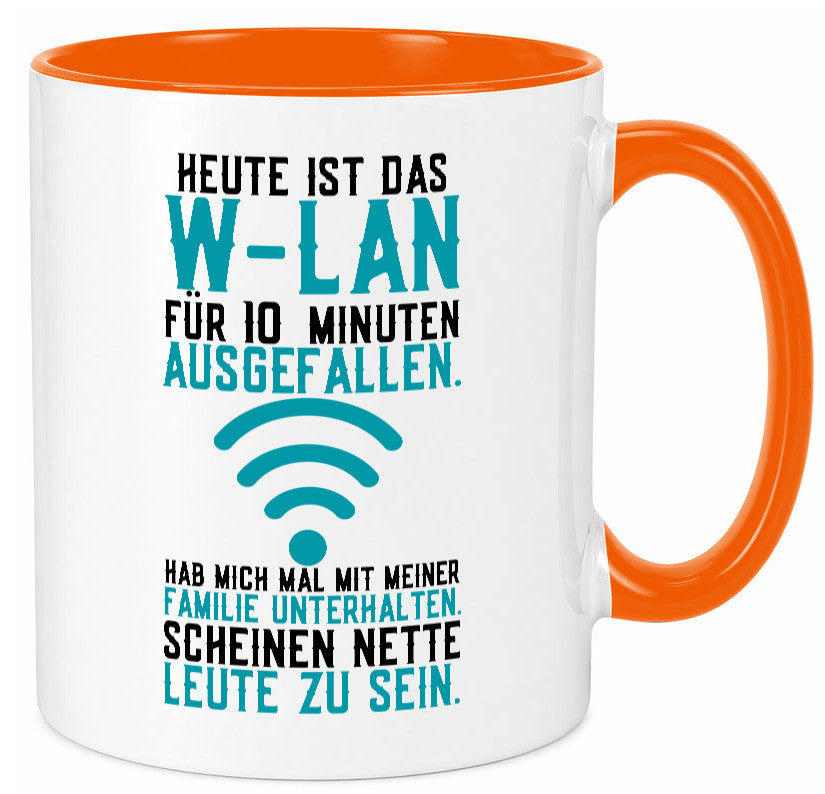 10 Minuten W-Lan Ausfall | Nerd Computer PC Gamer lustig Humor Geschenkidee Tasse