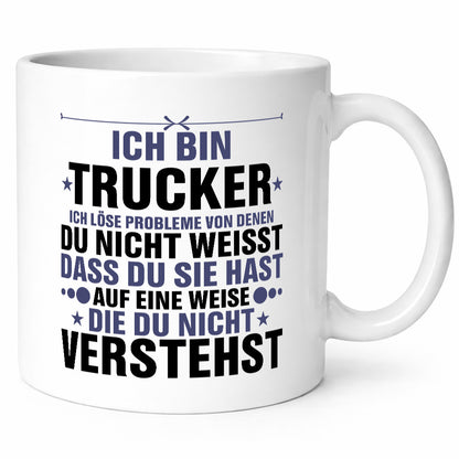 Löse Probleme: Trucker | LKW Fahrer Beruf Geschenkidee Arbeit Kollegen Büro
