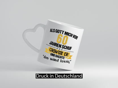 Als Gott mich schuf | 60. Geburtstag Lustiges Geschenk lustiger Spruch