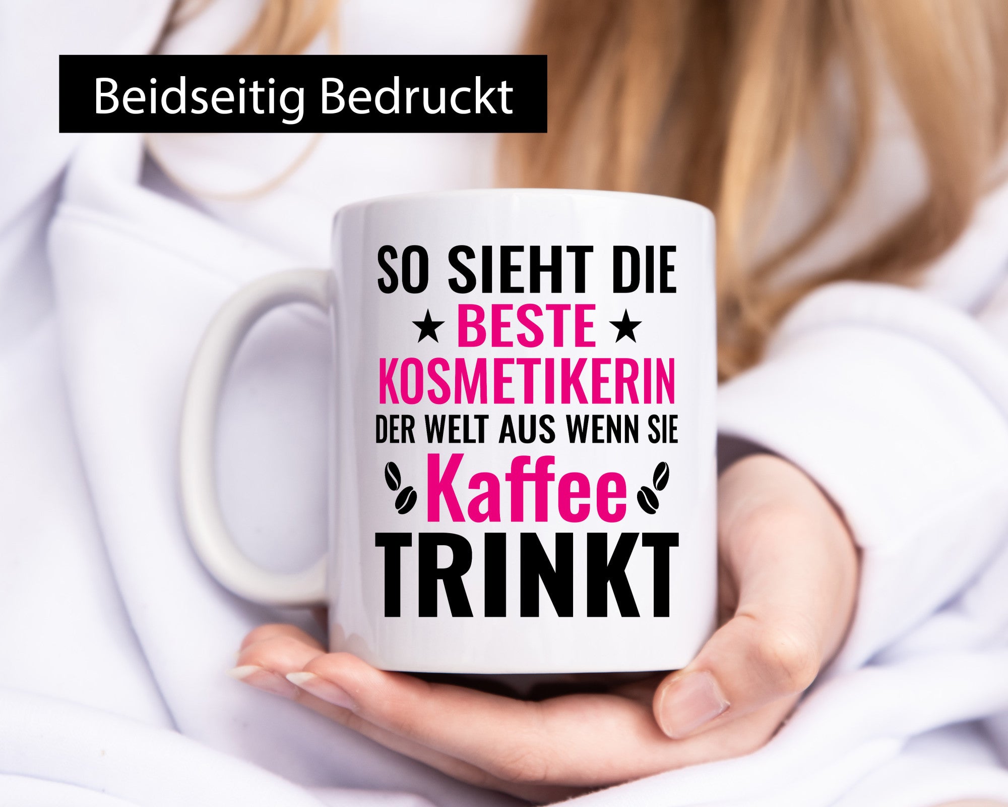 Kaffee trinkt: Kosmetikerin | Kosmetik Stylistin lustig Humor Geschenkidee
