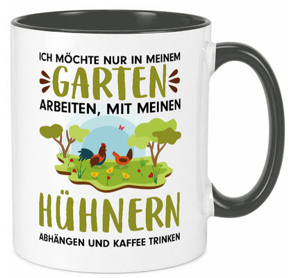 Garten Hühner | Gartenarbeit Tasse Bauernhof Spruch lustiger Geschenk Arbeit