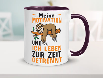 Keine Motivation | Faultier Tasse Büro Humor faul Geschenk Arbeit Kollegen